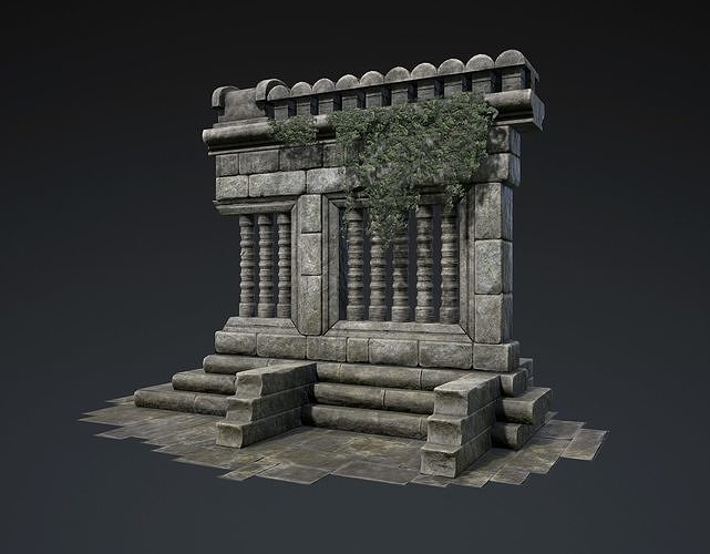 Old Ruins Low-poly 3D model