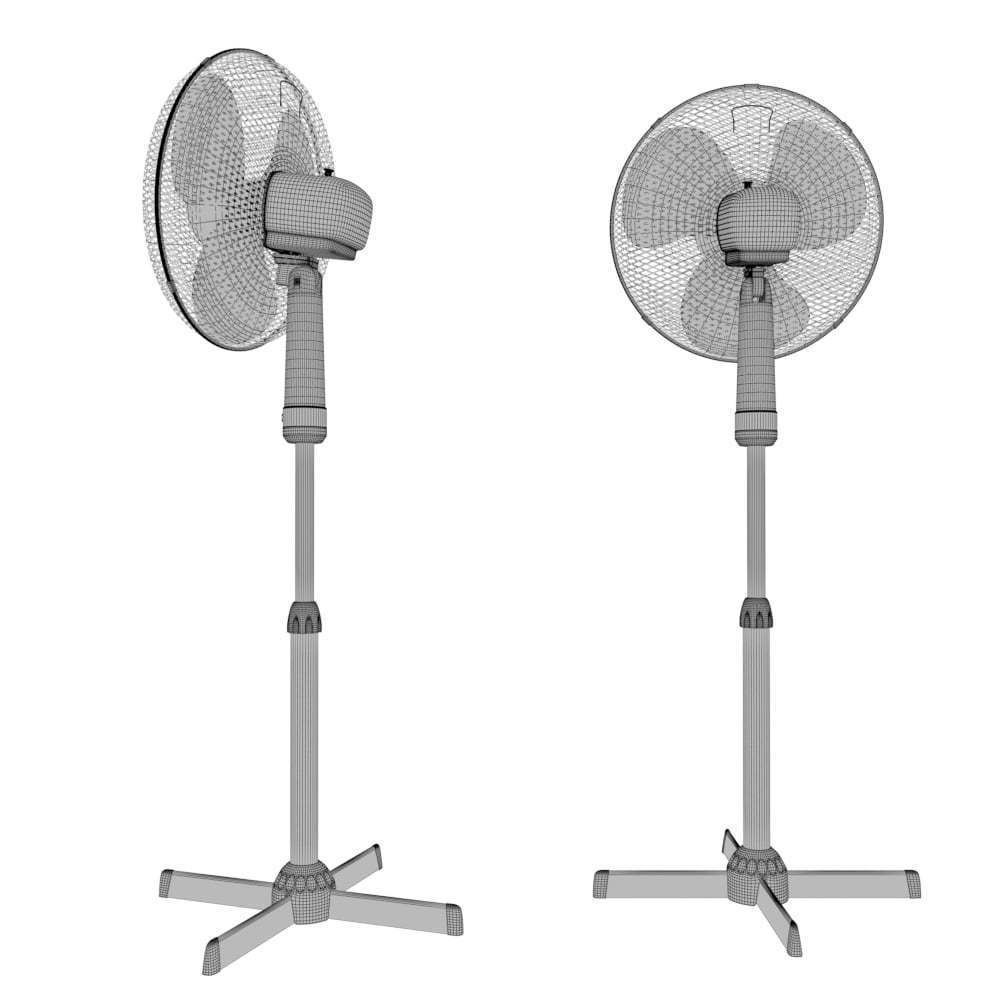 Sencor fan on stand 4047wh 3D model_3