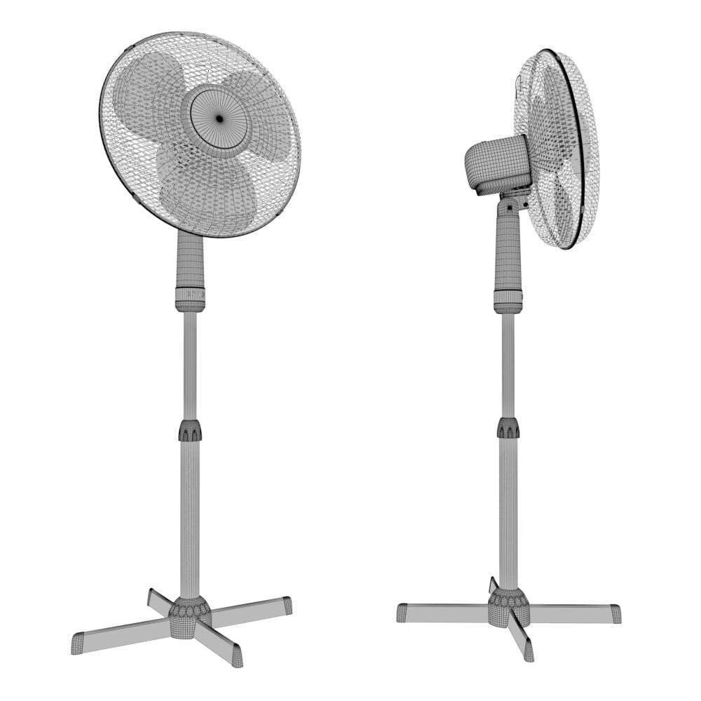 Sencor fan on stand 4047wh 3D model_1