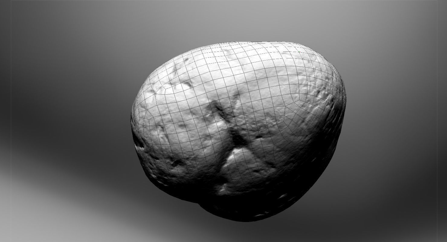 Flat Limestone Pebble 3D model_18