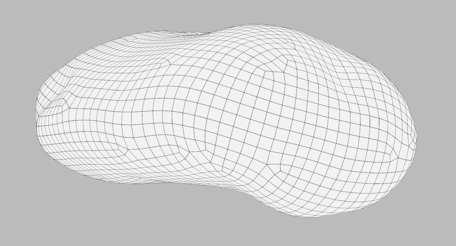 Flat Limestone Pebble 3D model_10