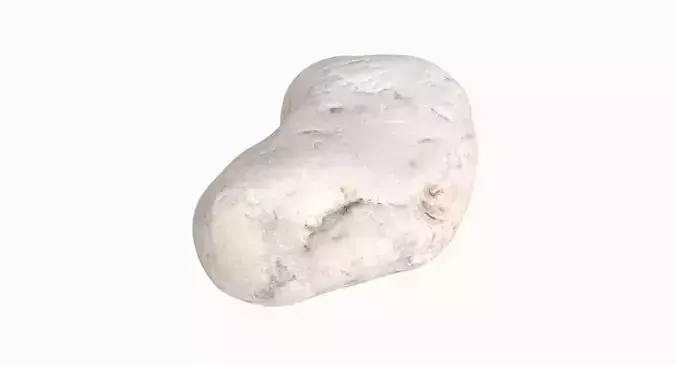 Flat Limestone Pebble 3D model