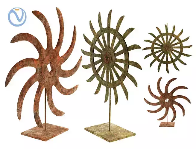 Soil tiller Tucker Robbins Accents Decoration Low-poly 3D model