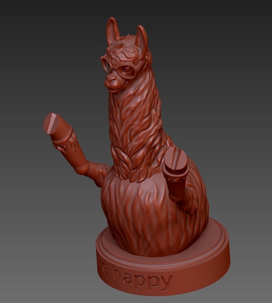 Funny Llama 3D print model_3