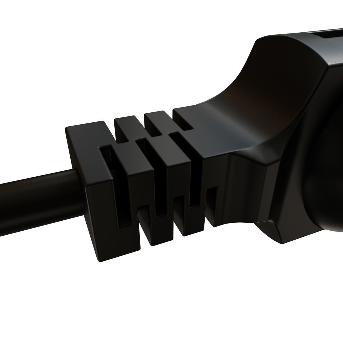 Electrical Plug Type F Black 3D model_9