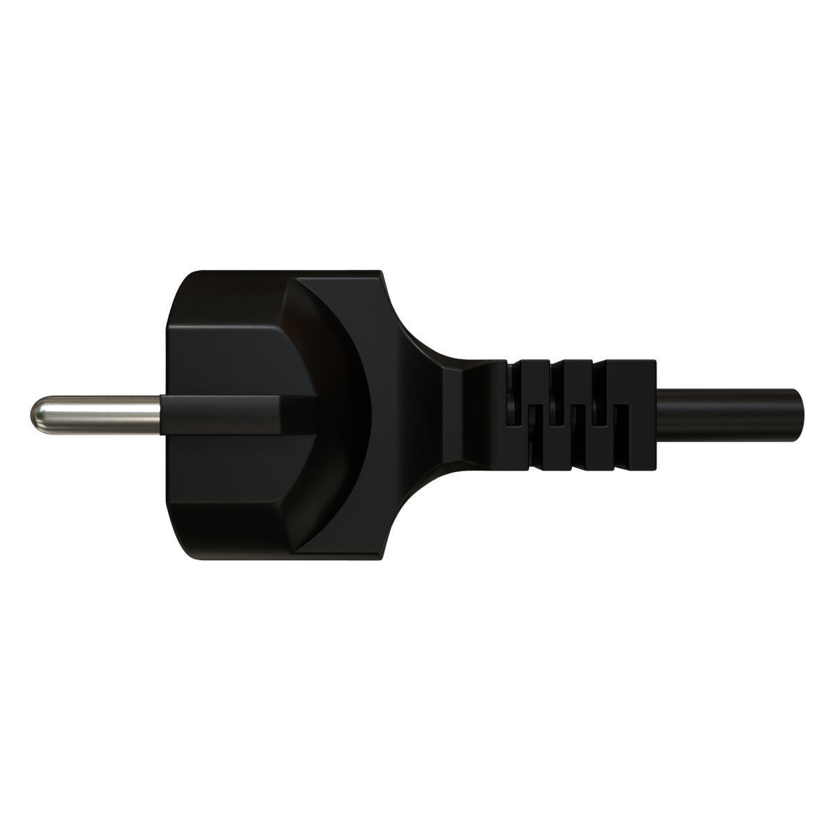 Electrical Plug Type F Black 3D model_10