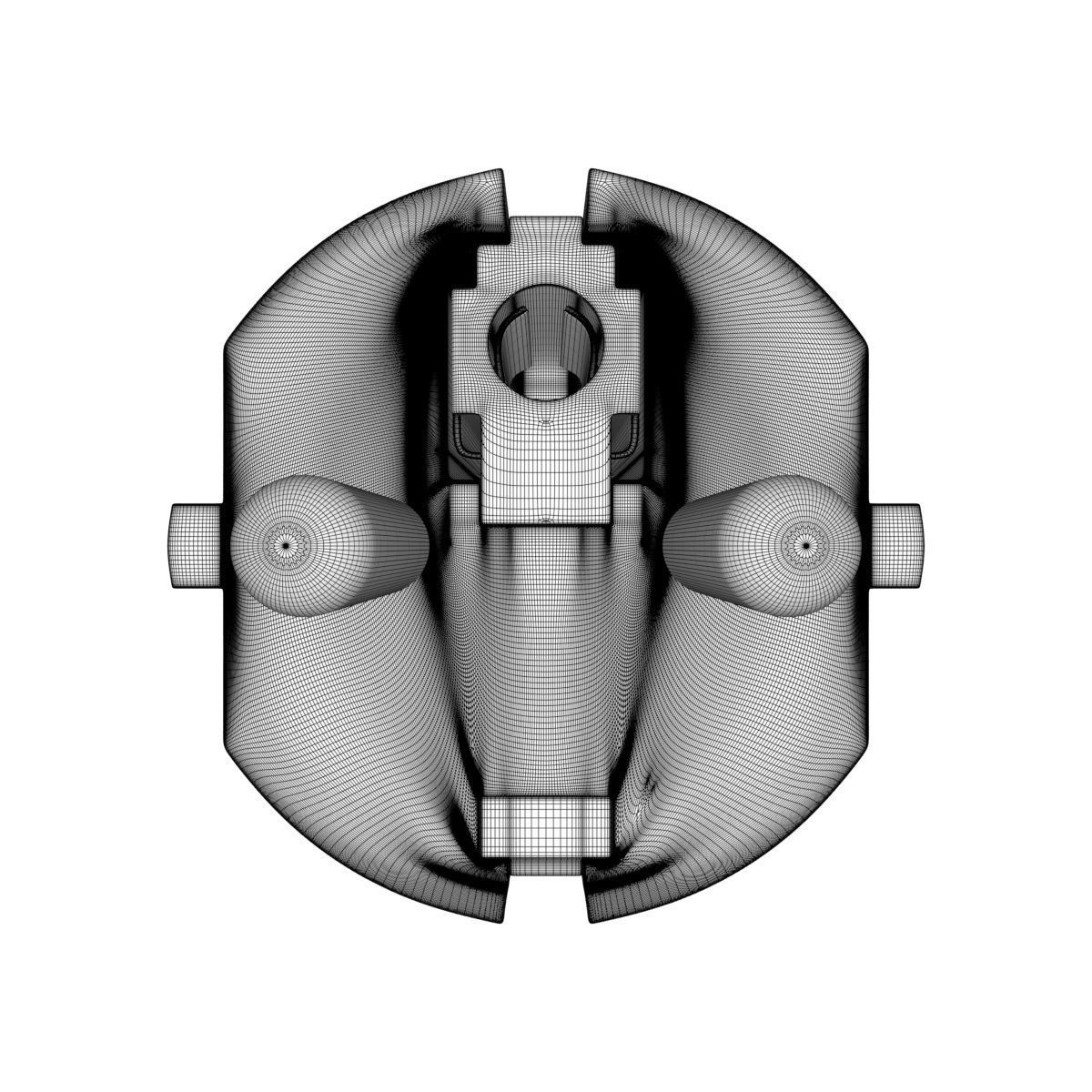 Electrical Plug Type F Black 3D model_39