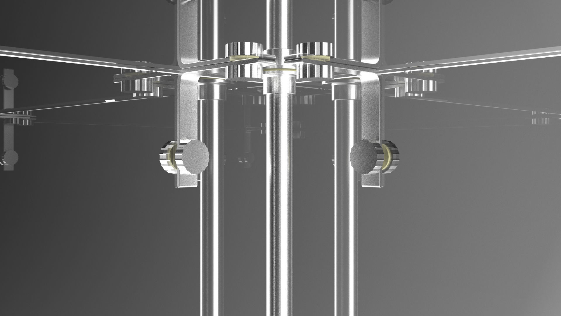 Narrow Frameless Glass Tower With Dark Brown Base - eddies 3D model_13