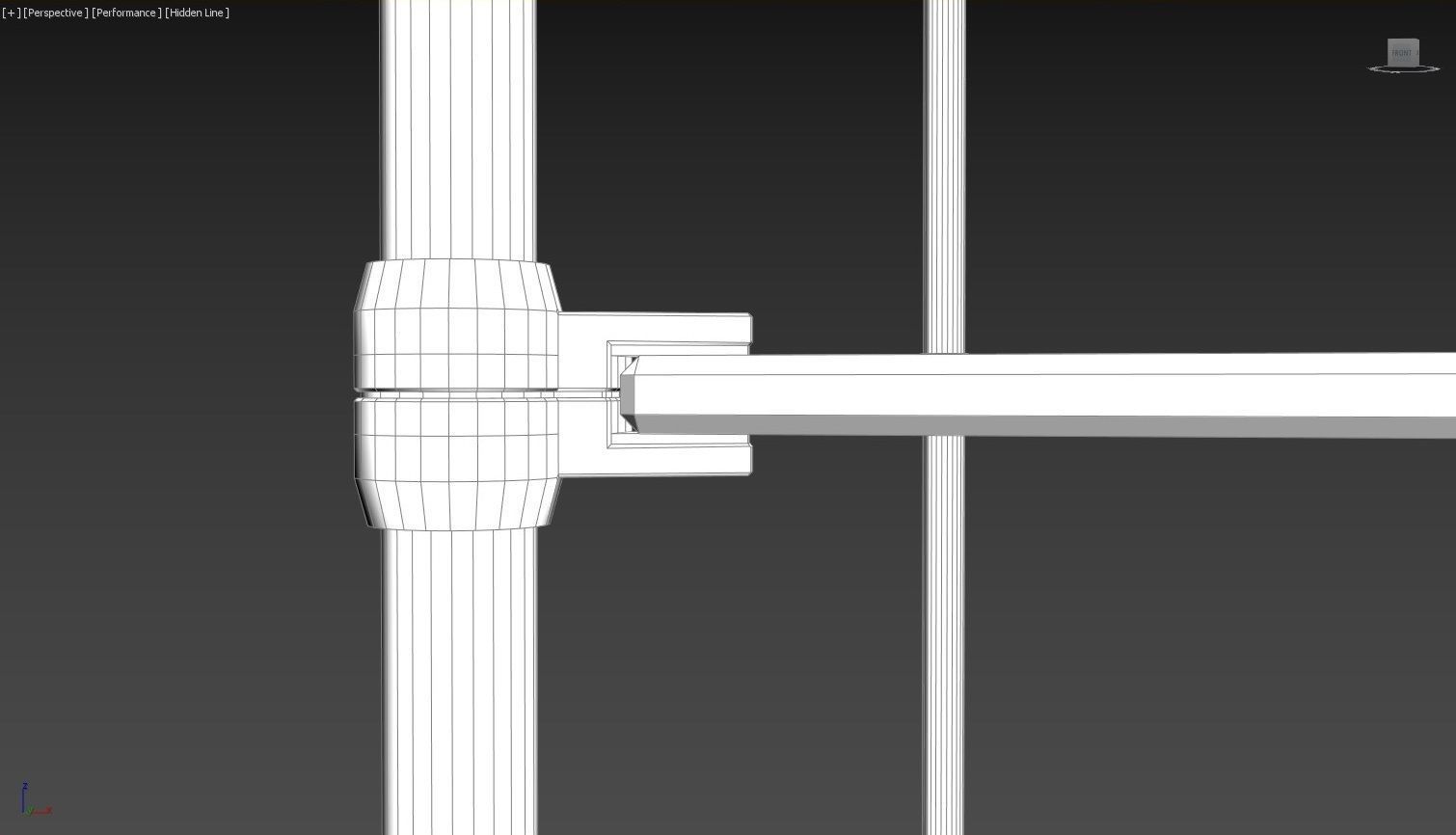 Narrow Frameless Glass Tower With Dark Brown Base - eddies 3D model_22