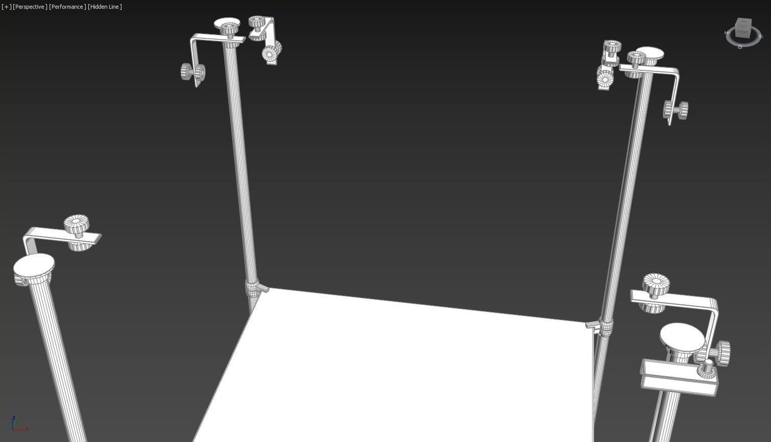 Narrow Frameless Glass Tower With Dark Brown Base - eddies 3D model_20