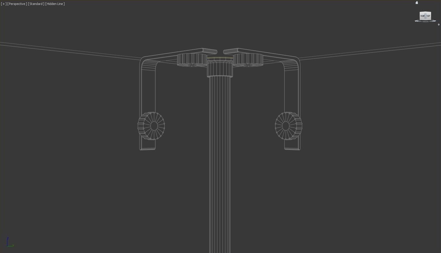 Narrow Frameless Glass Tower With Dark Brown Base - eddies 3D model_14