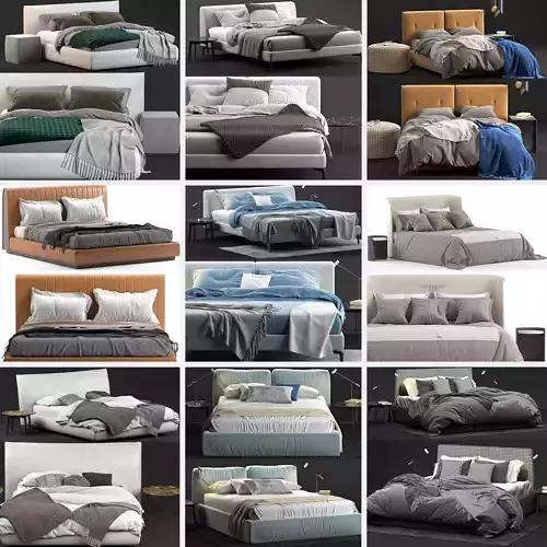 Bed collection with sheets and pillowcases