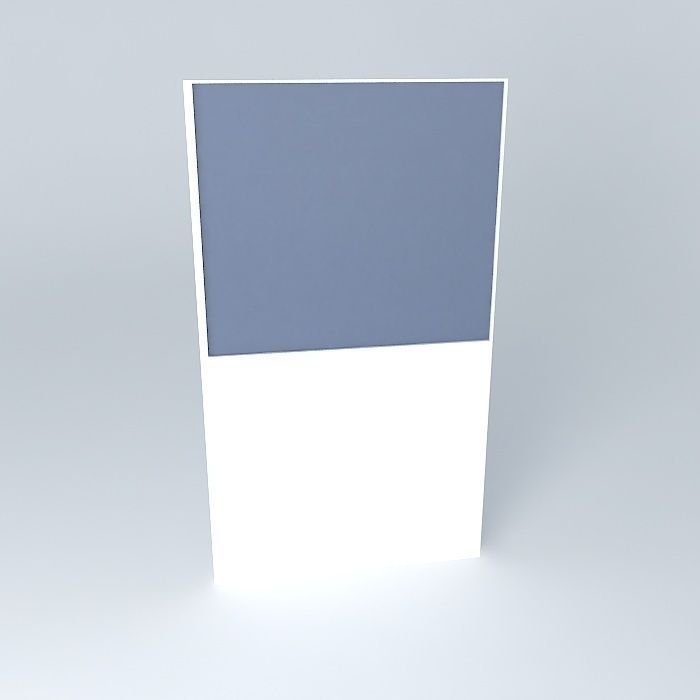Partition with glass Free 3D model_2