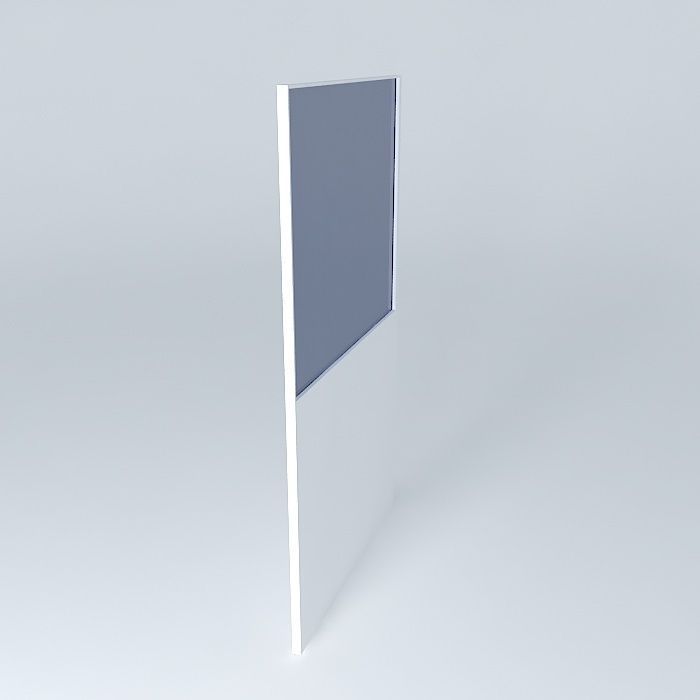 Partition with glass Free 3D model_1