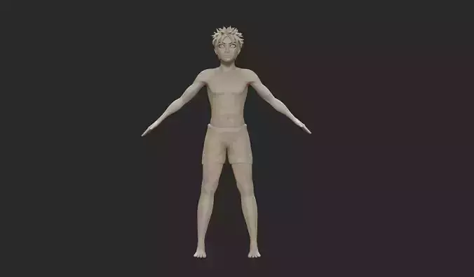 Anime Boy Character No Rigged
