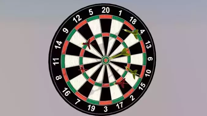 Darts Low-poly 3D model