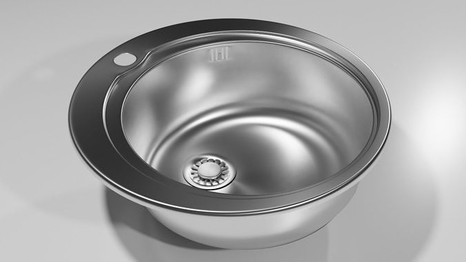 Round kitchen sink 3D model