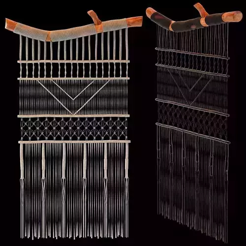 Wall Decoration Knitted Woven Rattan Wood