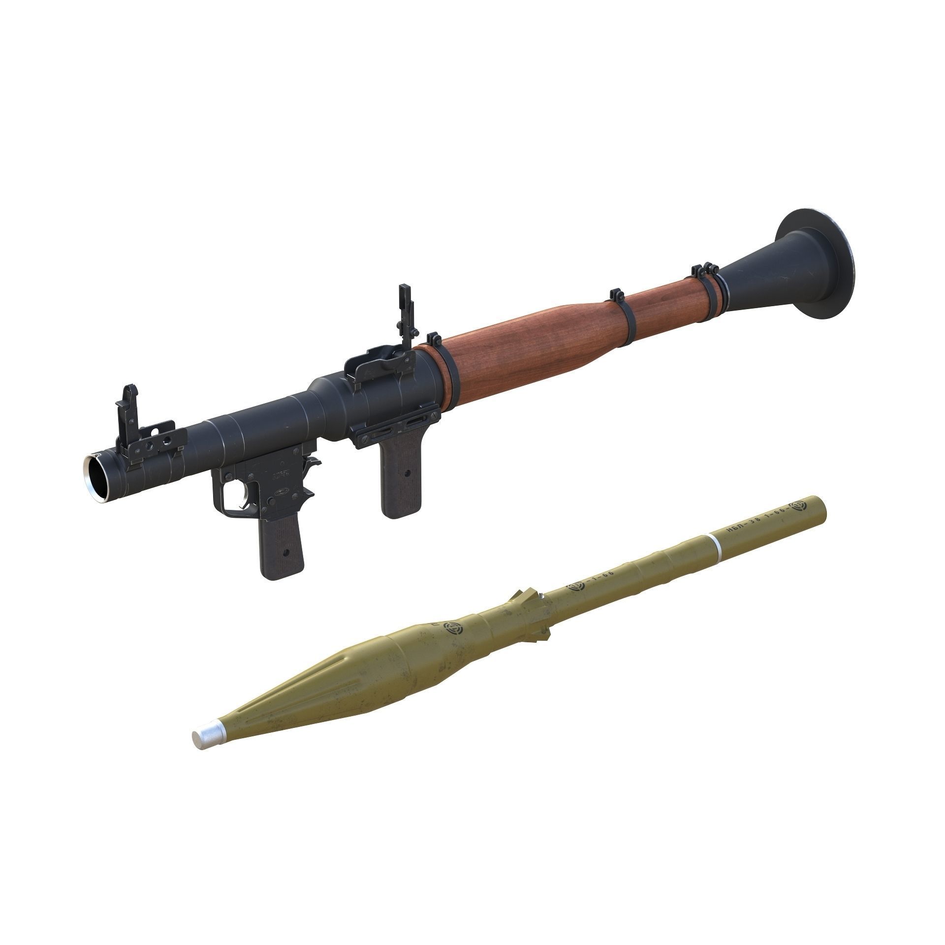 RPG-7 military weapon 3D model_4