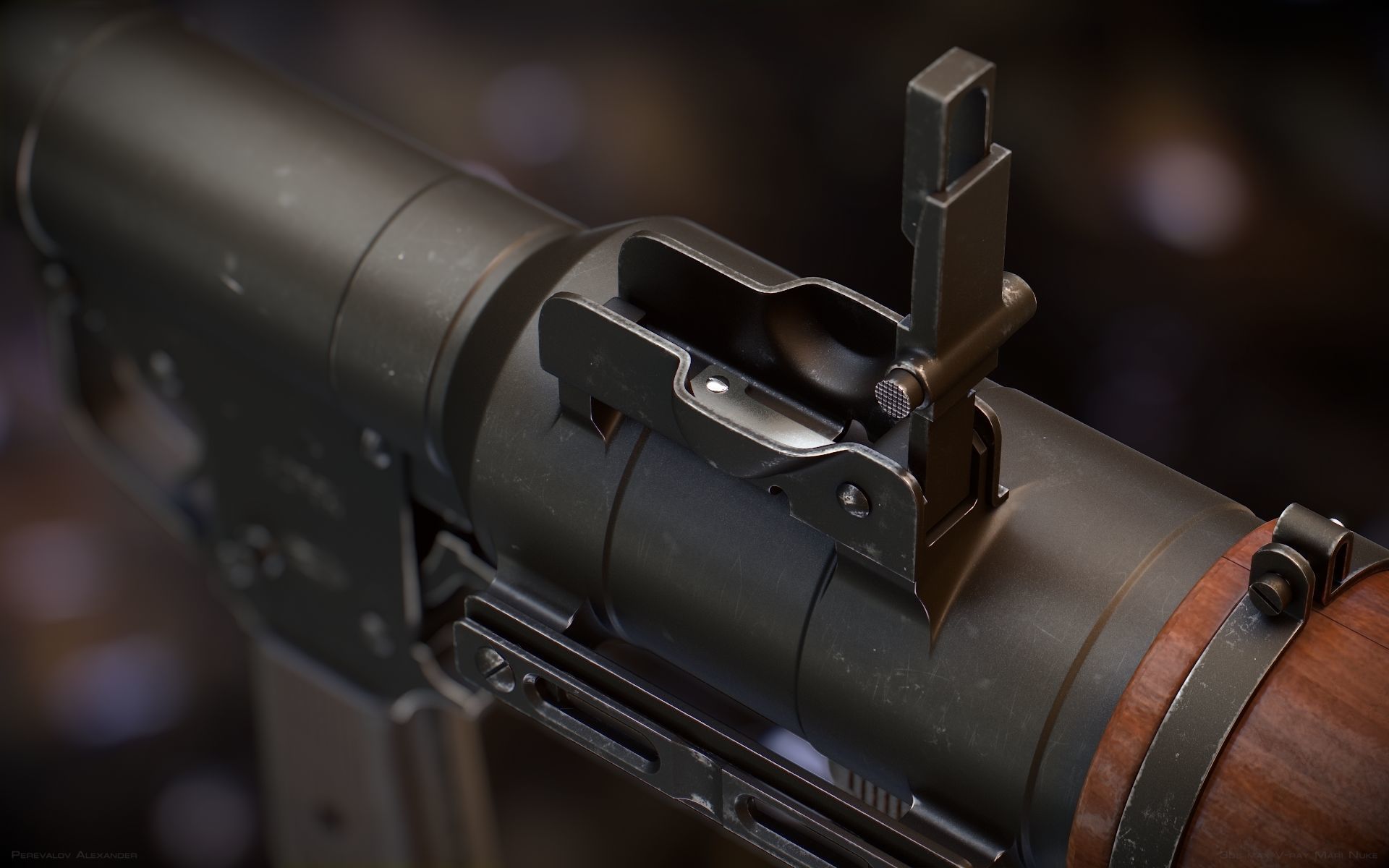 RPG-7 military weapon 3D model_2