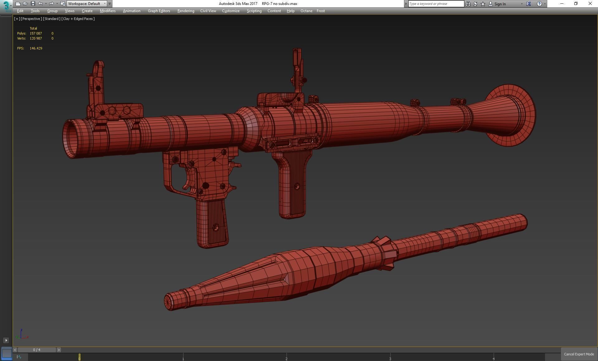 RPG-7 military weapon 3D model_16