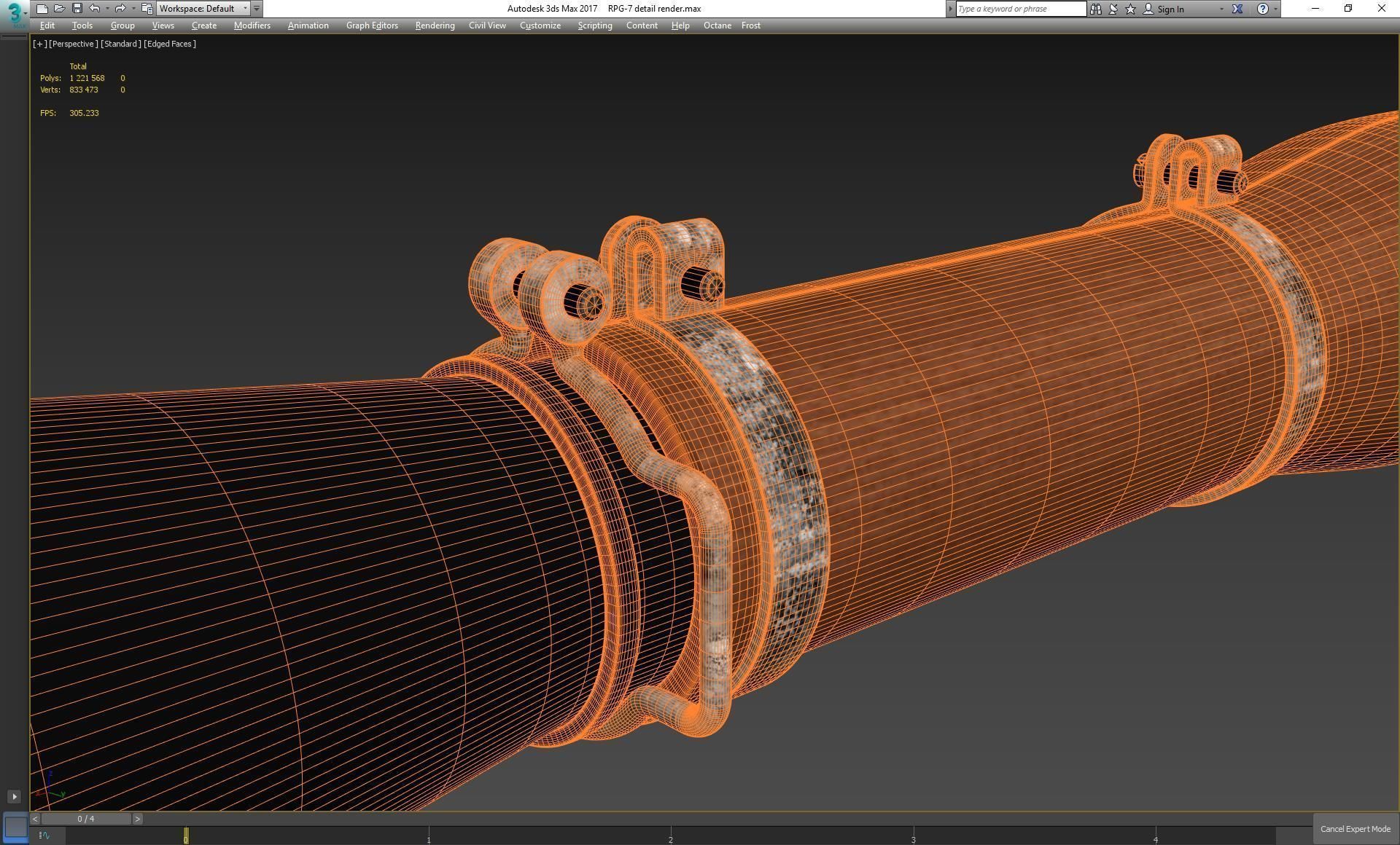 RPG-7 military weapon 3D model_38