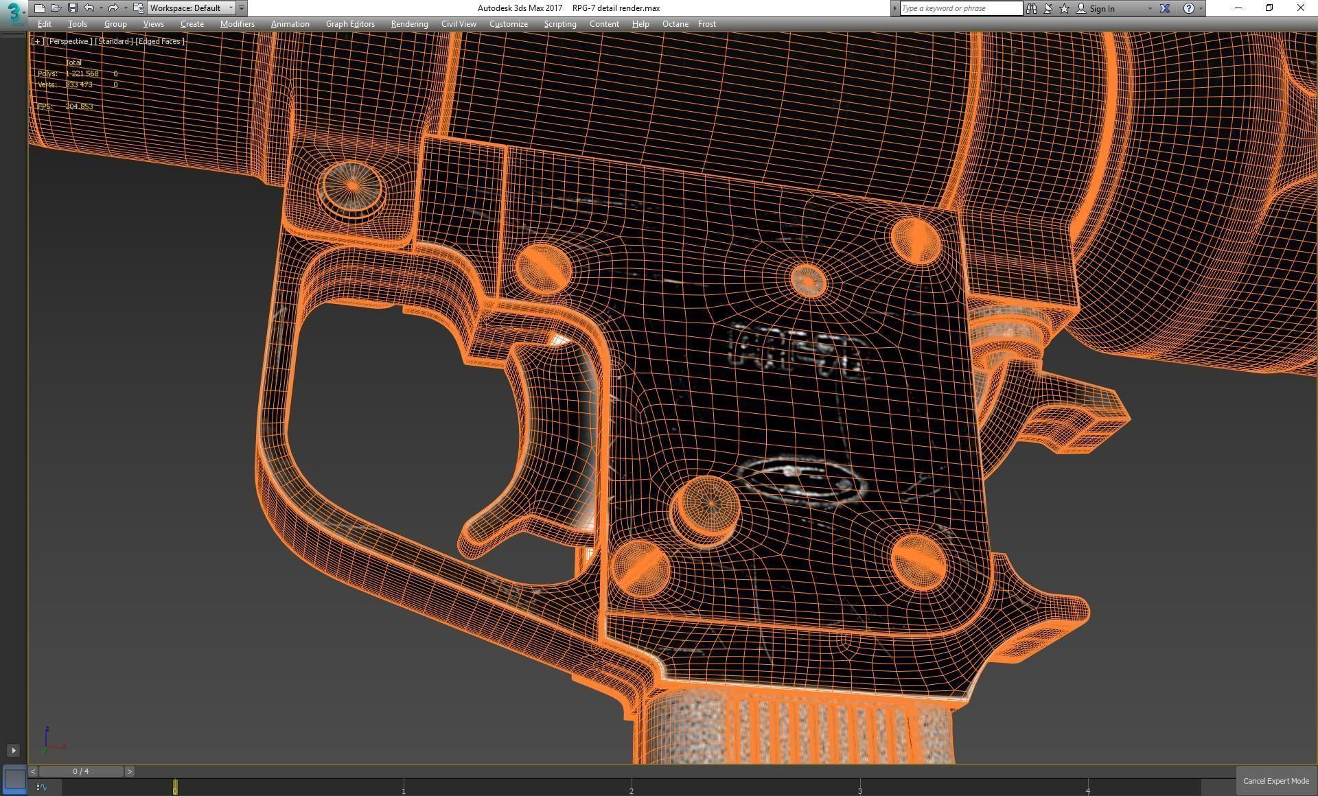 RPG-7 military weapon 3D model_39