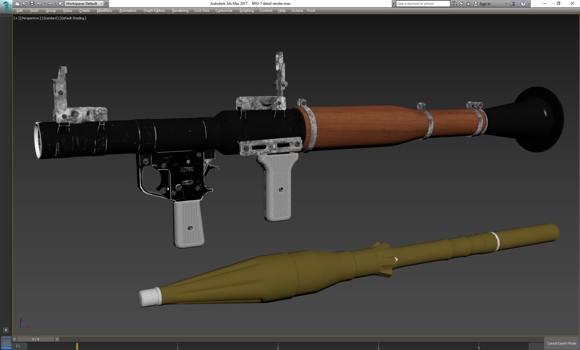 RPG-7 military weapon 3D model_33