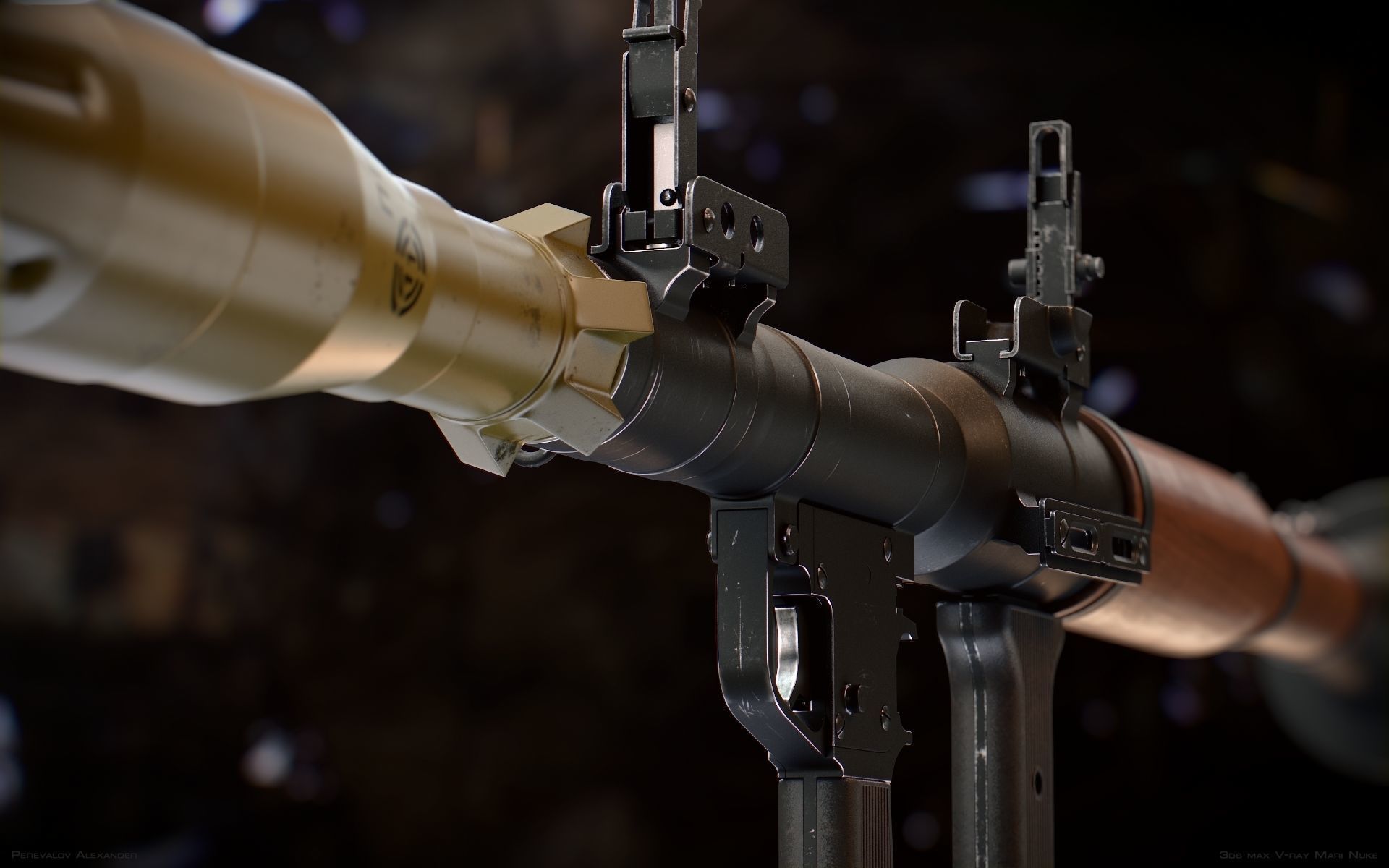 RPG-7 military weapon 3D model_1