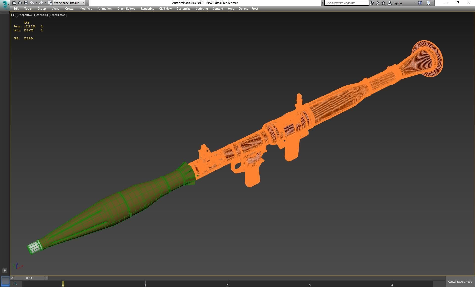 RPG-7 military weapon 3D model_35