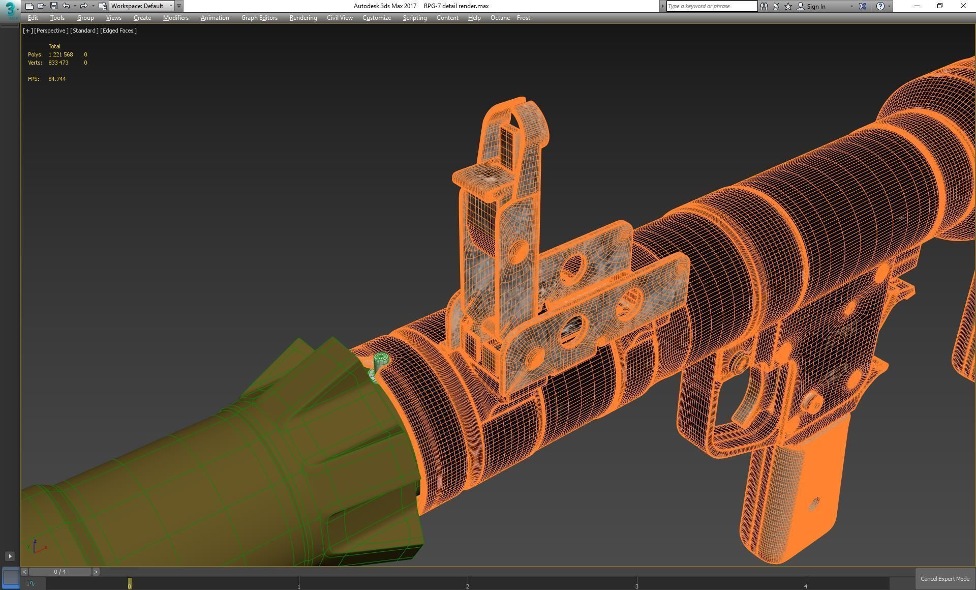 RPG-7 military weapon 3D model_36