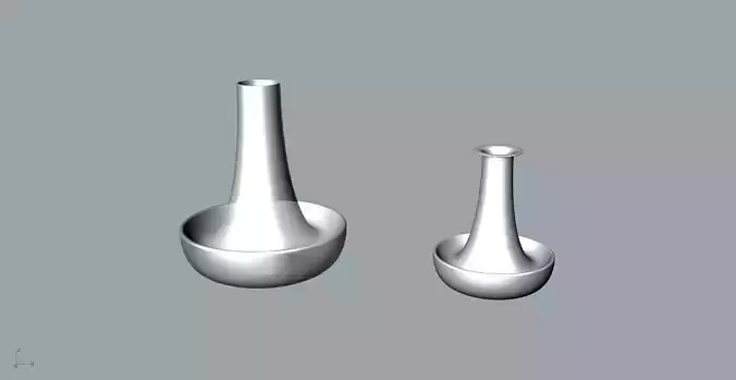 Simple white ceramic vase 3D Model 3D print model
