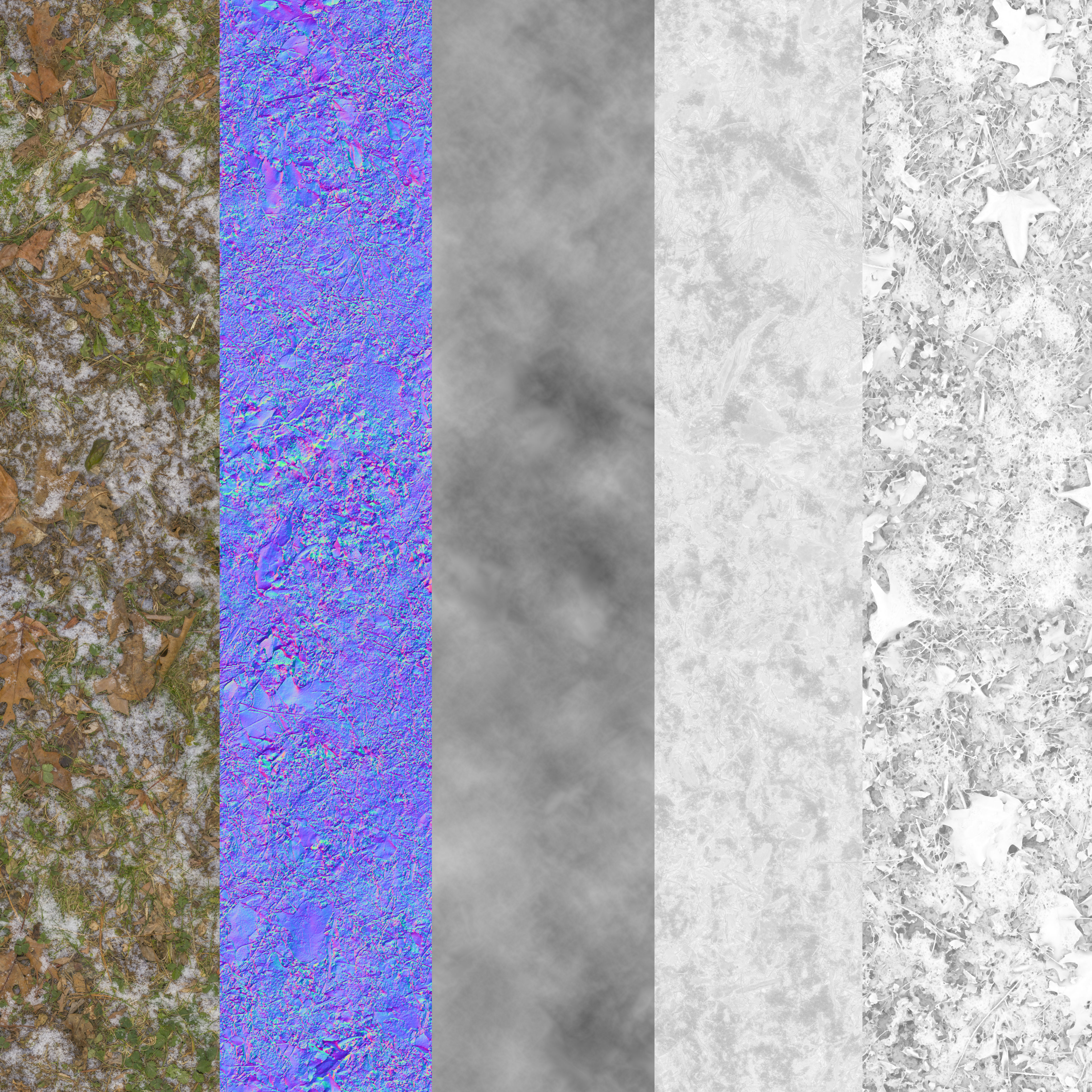 PBR Scanned Snowy Grass Ground 3D model_5