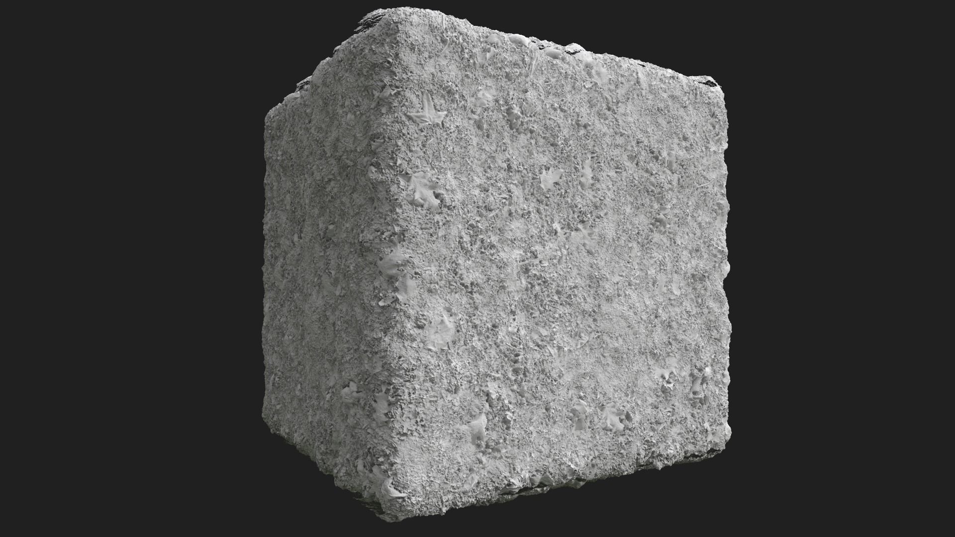 PBR Scanned Snowy Grass Ground 3D model_2