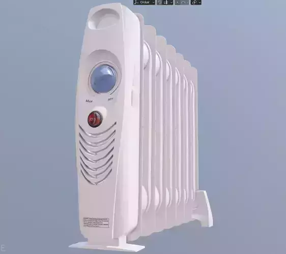 home heat radiator 3d model  Low-poly 3D model