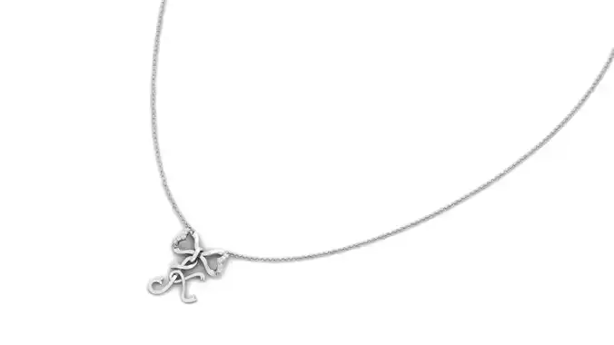 Alphabet -K- Pendant