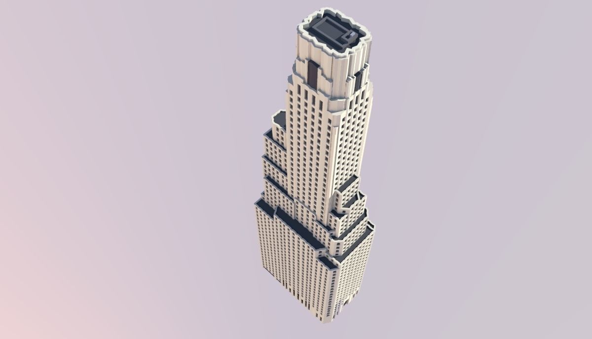 One Wall Street 3D print model_3