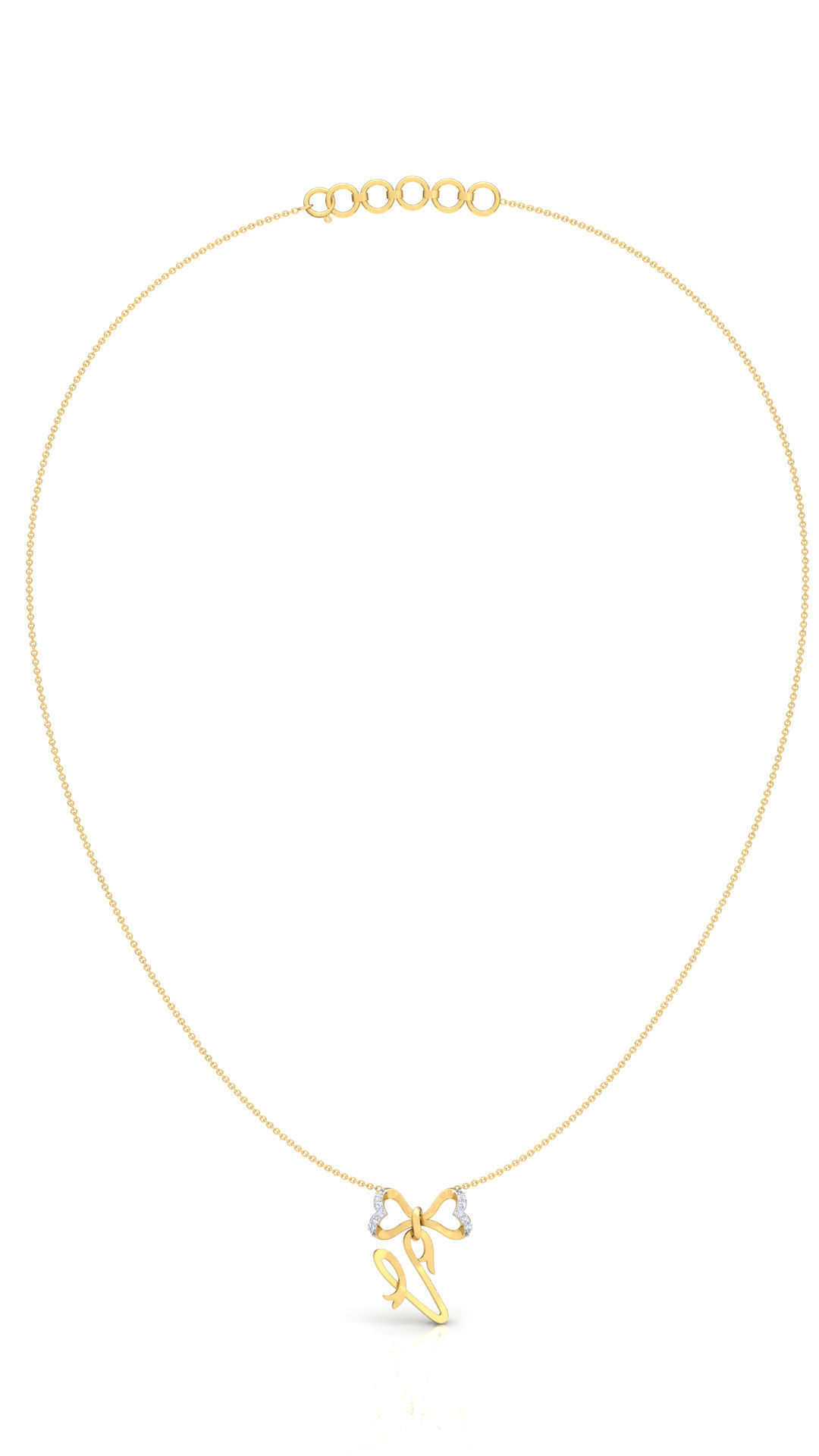 Alphabet -V- Pendant 3D print model_7