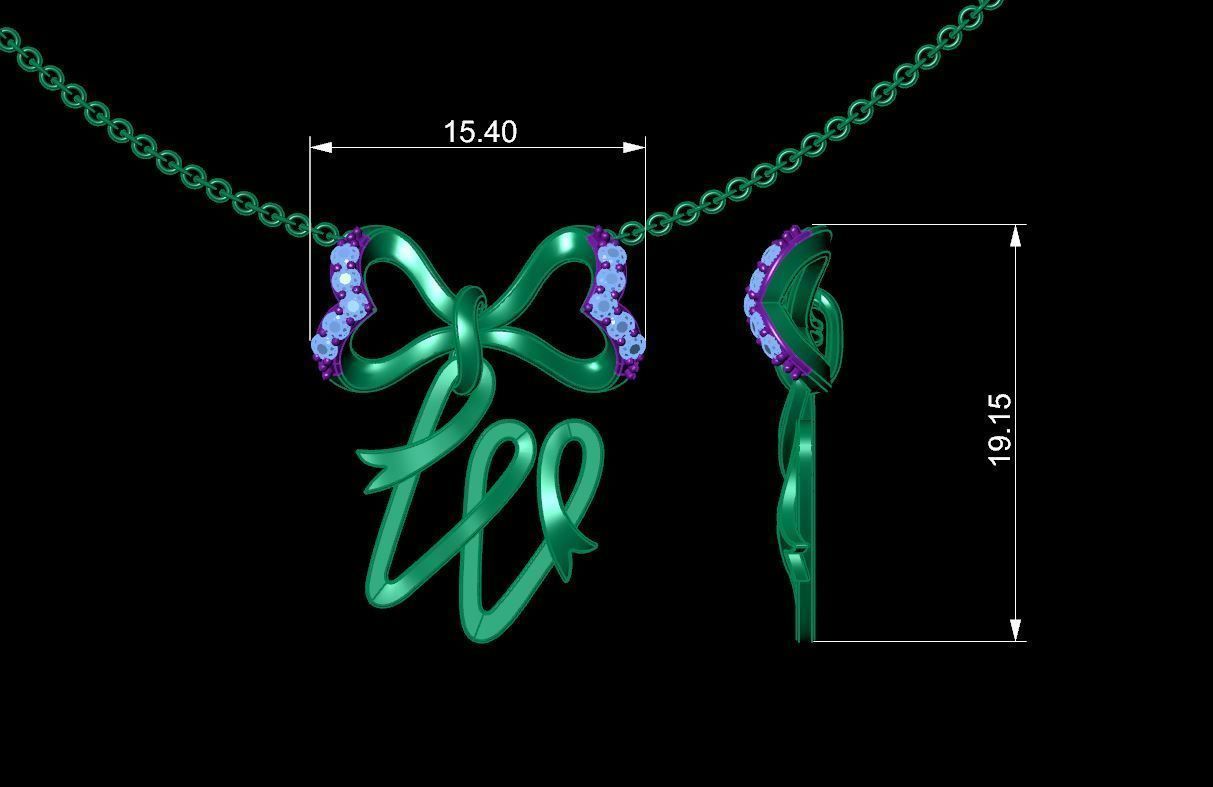 Alphabet -W- Pendant 3D print model_4