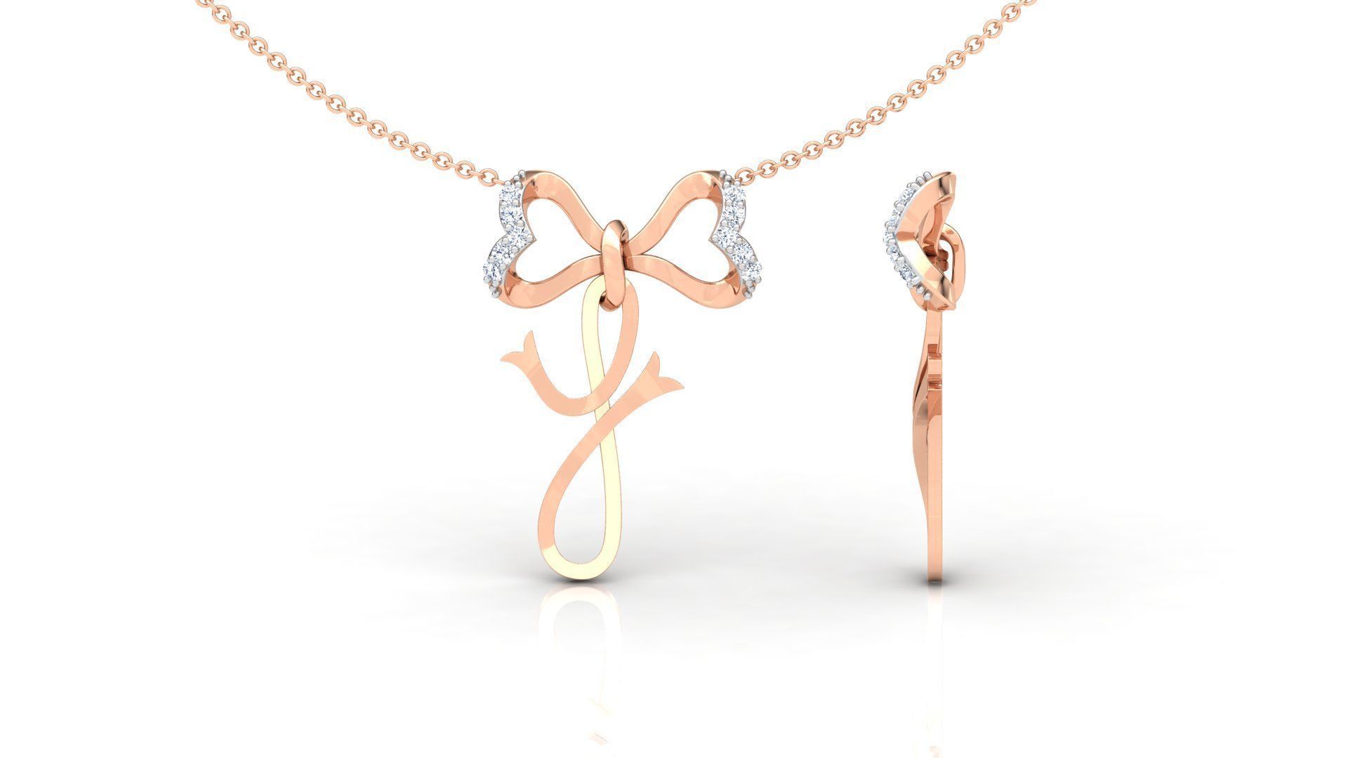 Alphabet -Y- Pendant 3D print model_3