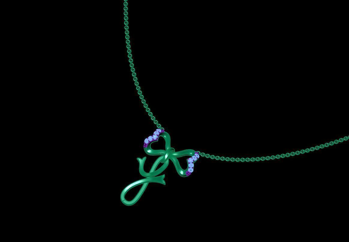 Alphabet -Y- Pendant 3D print model_6