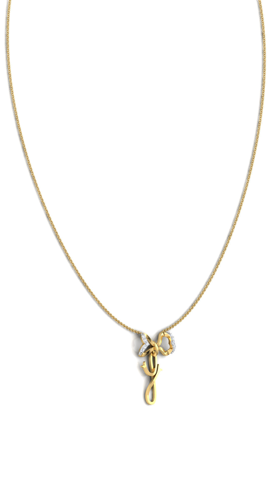 Alphabet -Y- Pendant 3D print model_9