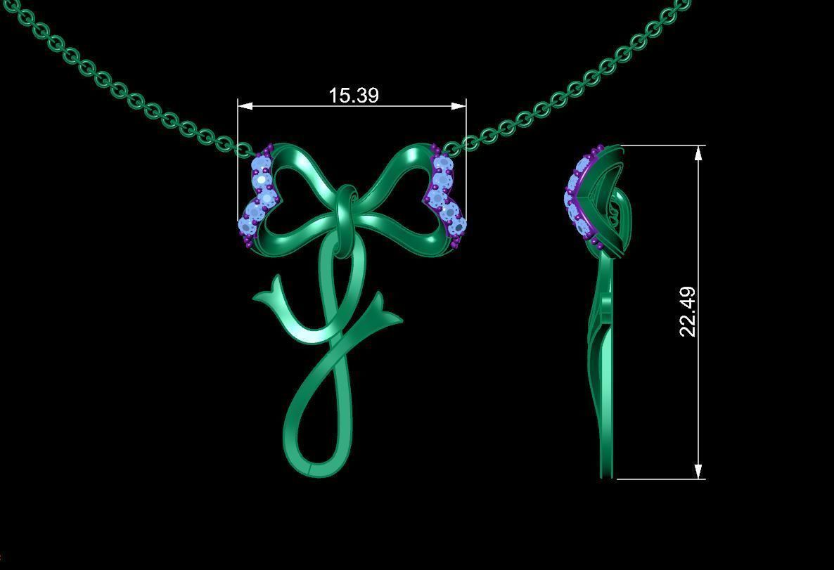 Alphabet -Y- Pendant 3D print model_4