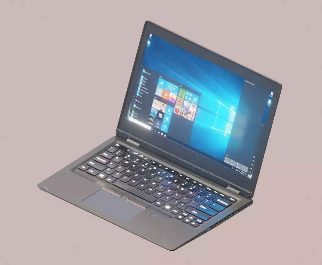 lenovo laptop computer 3d model Low-poly 3D model
