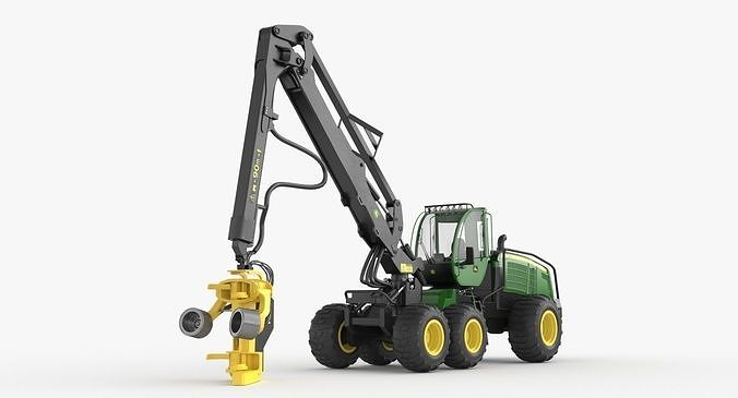John Deere Harvester Wheeled Forestry 3D model