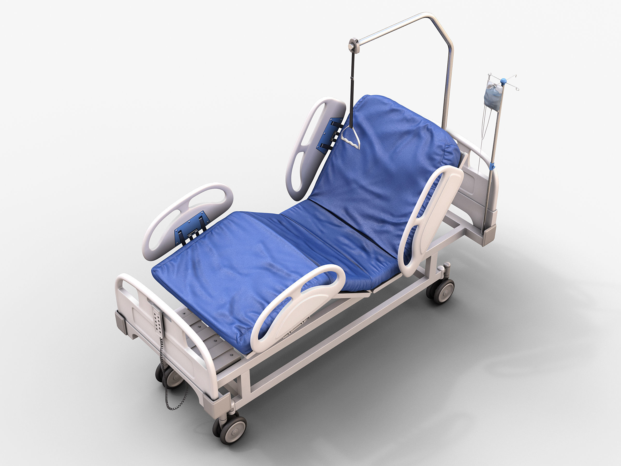 Hospital Bed 3D model_2