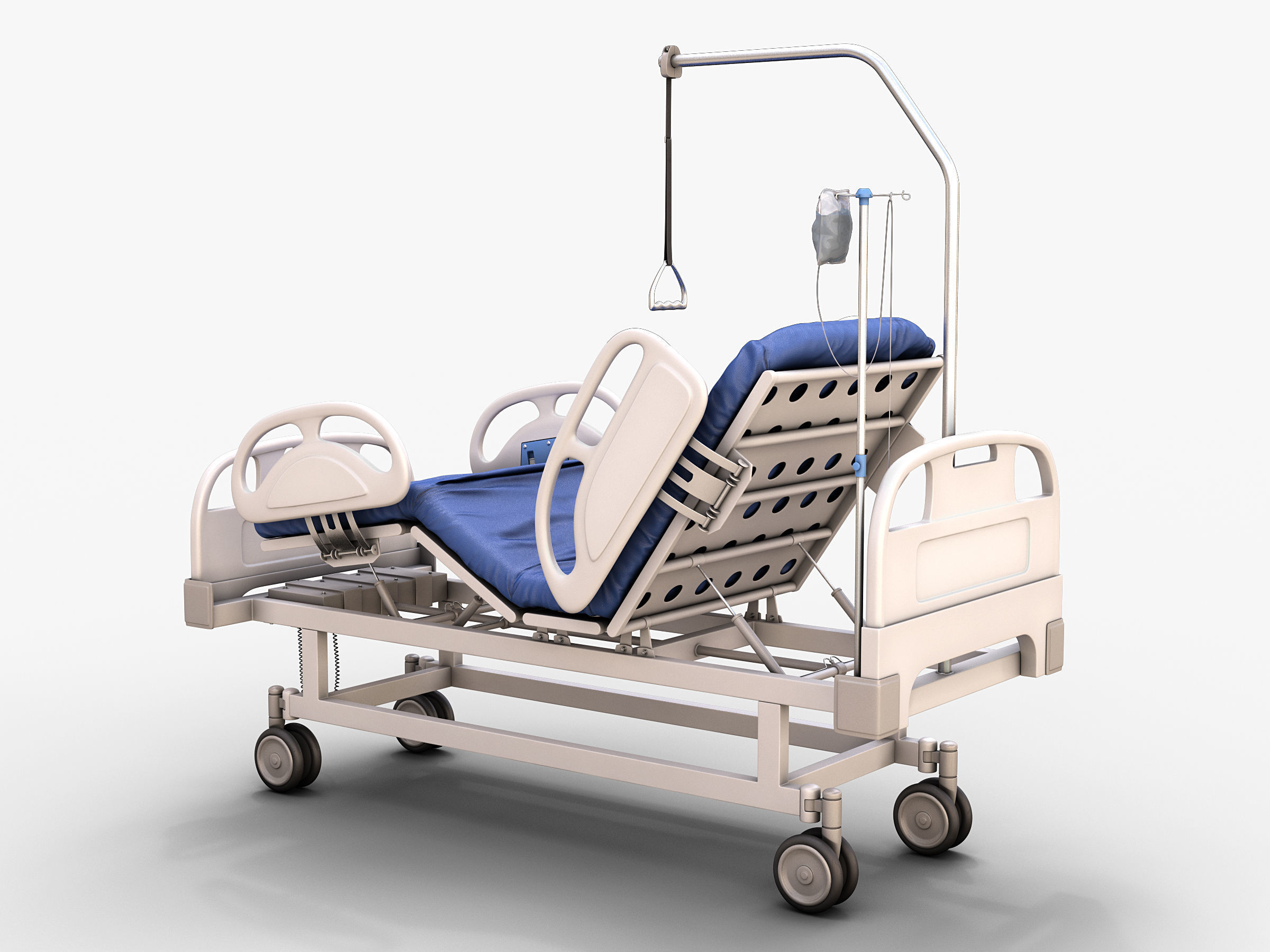 Hospital Bed 3D model_4