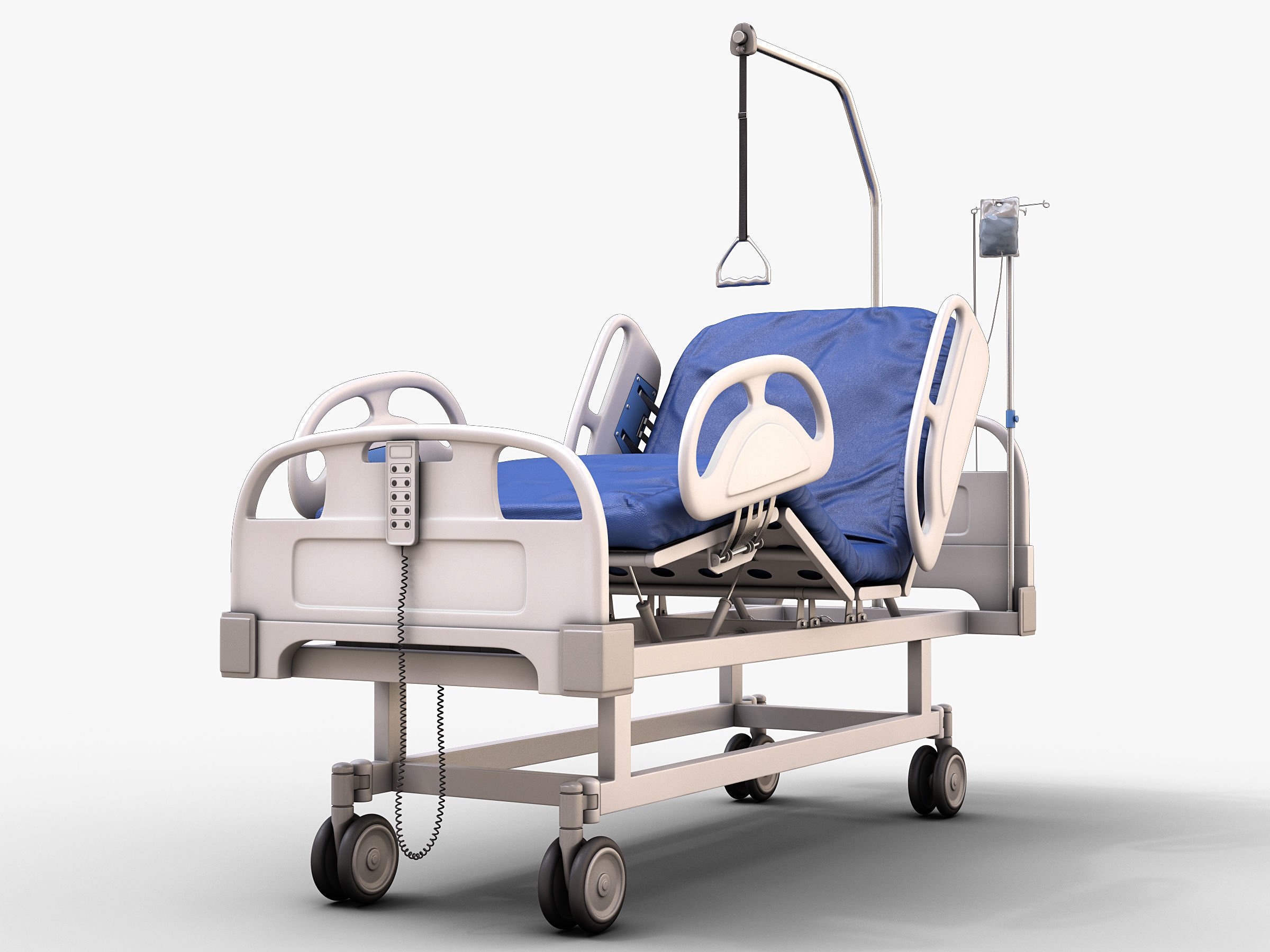 Hospital Bed 3D model_1