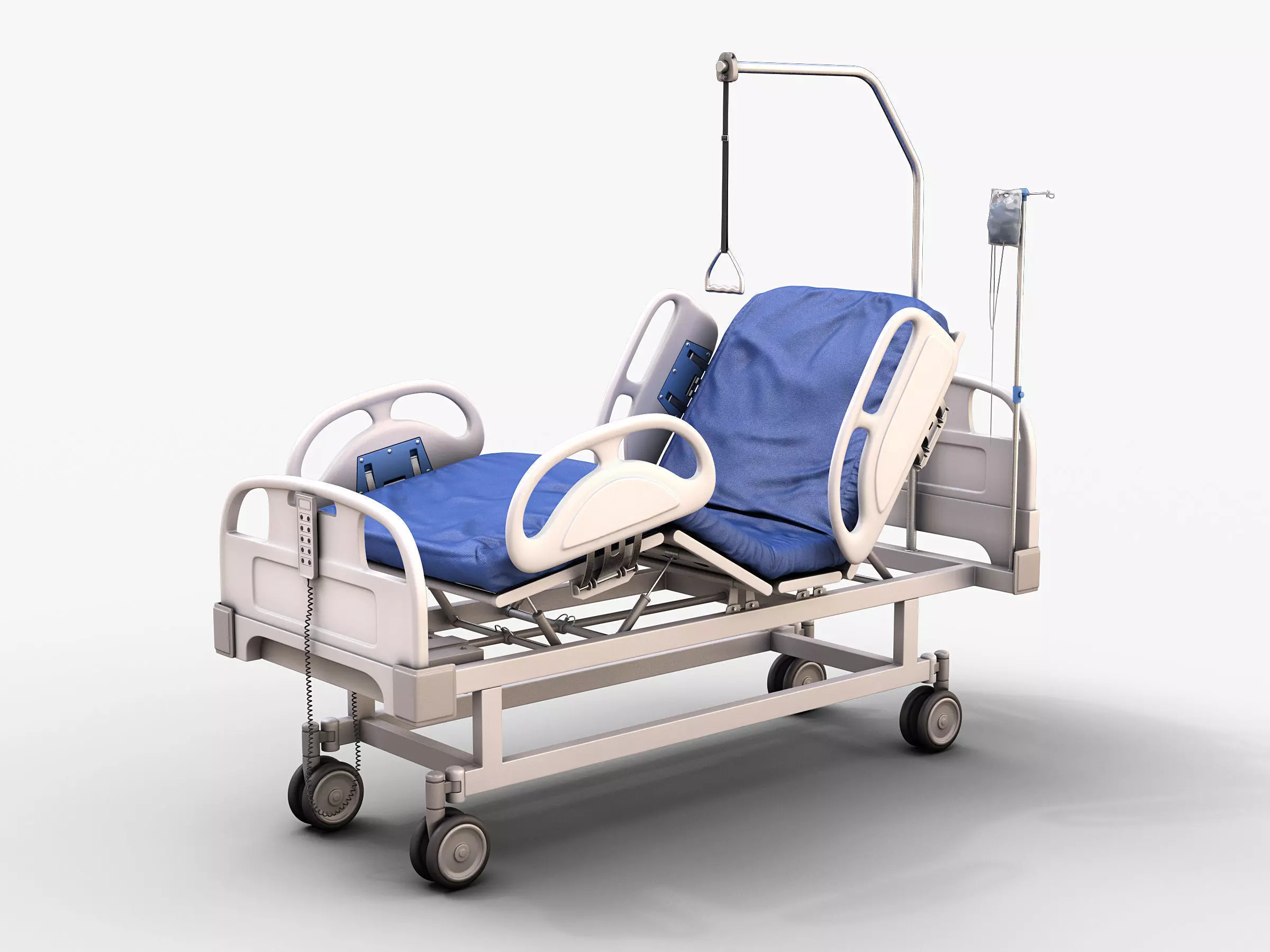 Hospital Bed 3D model_0