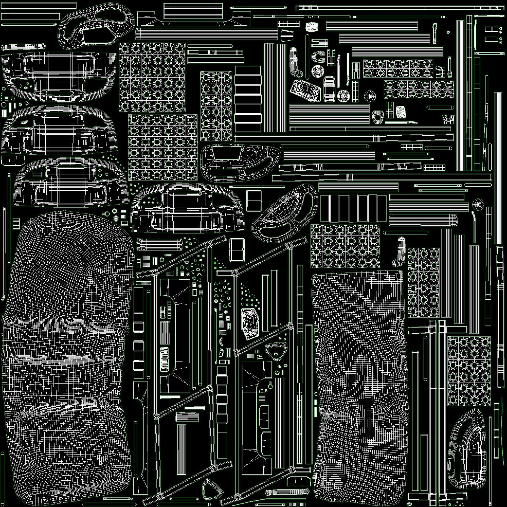 Hospital Bed 3D model_7